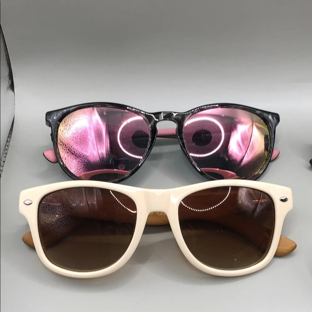 Bundle lot 8 trendy fashion sunglasses variety of brands and styles.